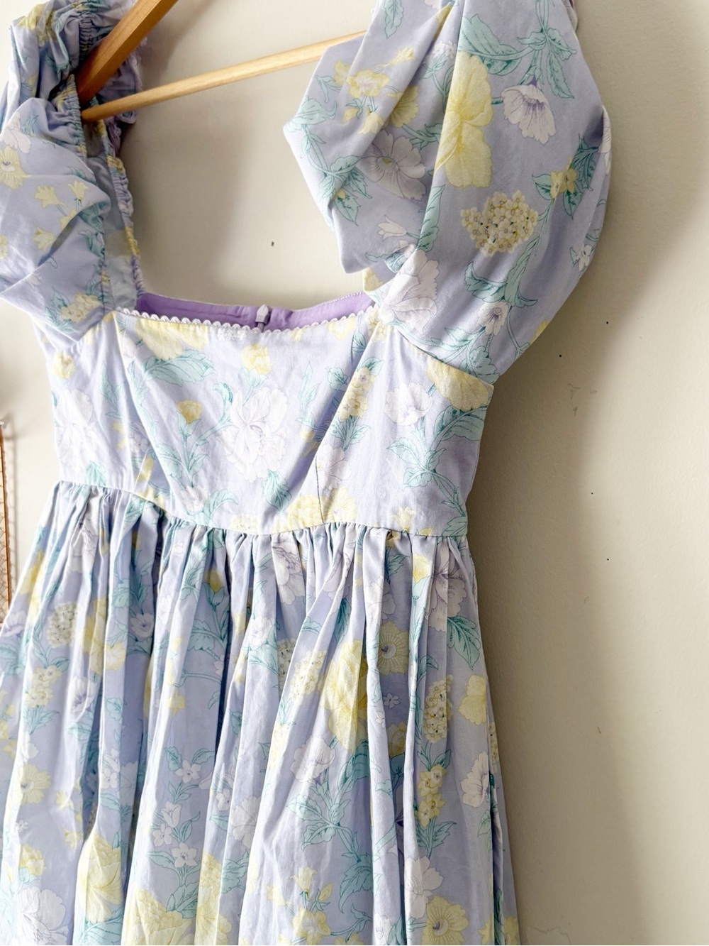 Selkie The Puff Dress With Lace Claudia Print Size 6 - Picture 7 of 12